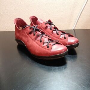 ARCHE LN Suede Leather Comfort Lace Walking Shoes • Womens US 5 •‎ Red/Black
